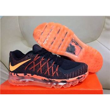 Nike Air Max 2015 Men Running Shoes Black Orange